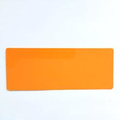 Karty plastikowe PVC pomarańczowe w połysku (długie)